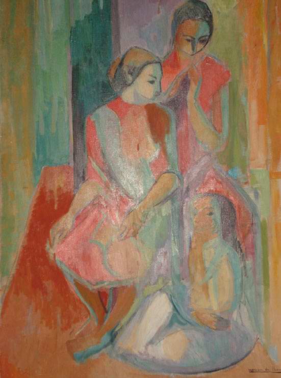 3 femmes, peinture de Marion de Champ