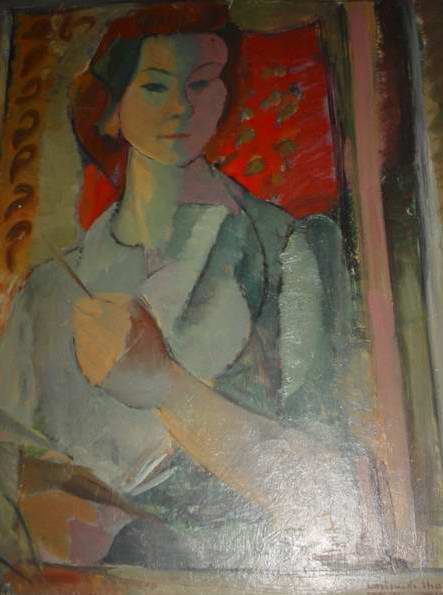 Autoportrait, peinture de Marion de Champ