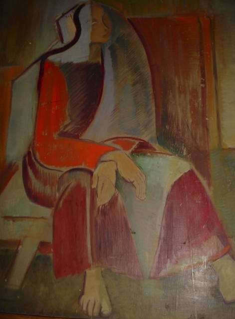 La pause, peinture de Marion de Champ